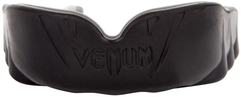 VENUM-0618 CHALLENGER SPORTS MUAY THAI BOXING MMA MOUTHGUARD Senior Age 11  Black Black