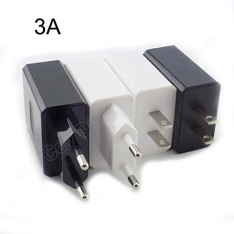 Versatile 5V Travel USB Charger - Compact Wall Adapter for EU/US/AU Plugs with Multiple Output Options