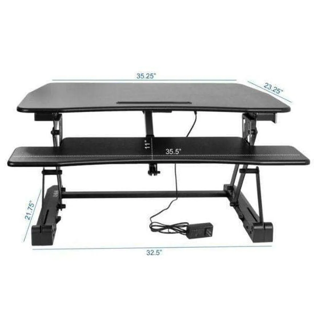 VIVO Black Electric Standing Desk Converter, DESK-V000EB