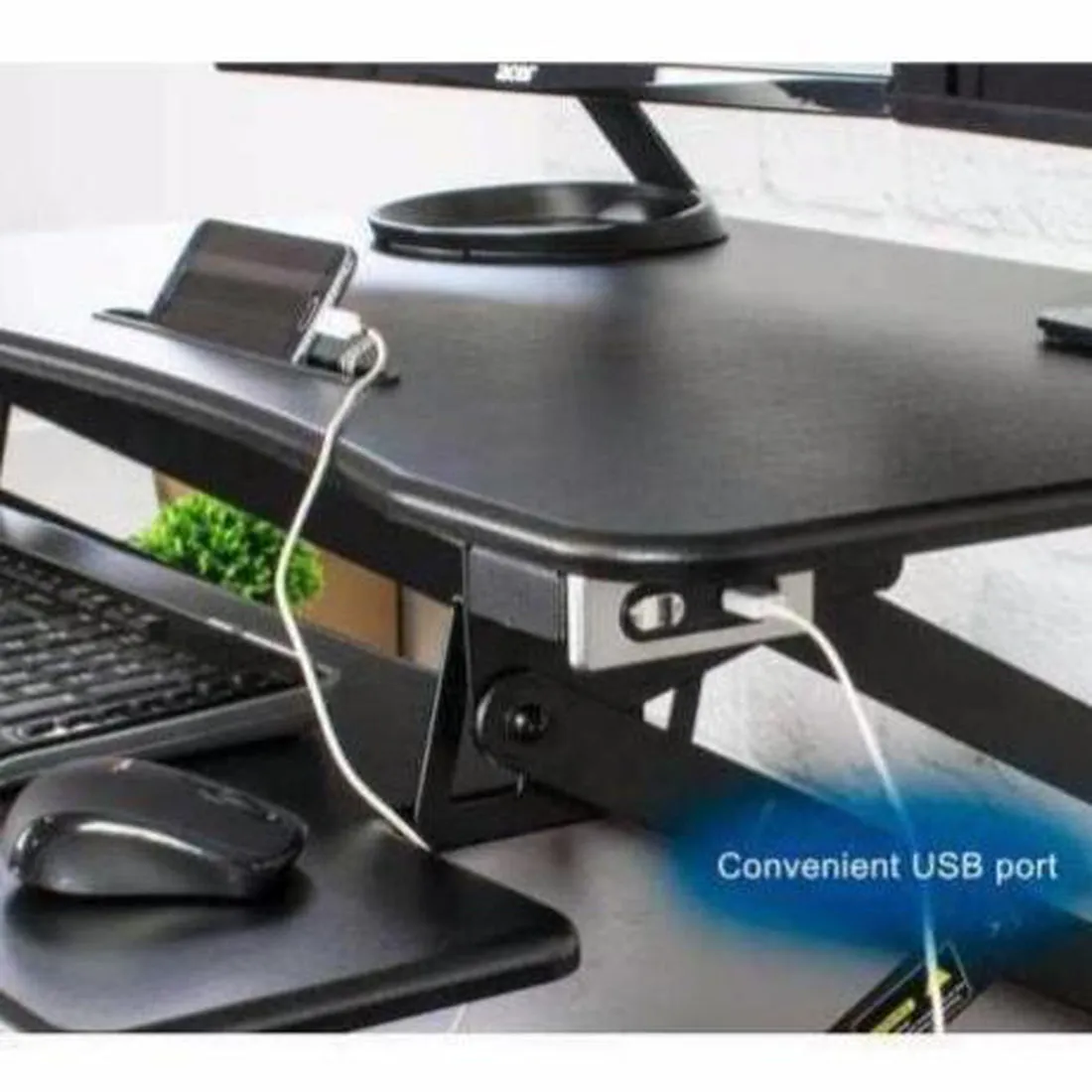 VIVO Black Electric Standing Desk Converter, DESK-V000EB