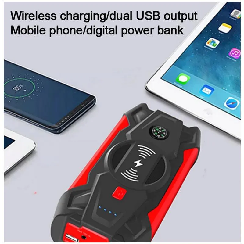 Wireless 26000Mah 600A 12V Car Battery Jump Starter Power Bank Q-X7