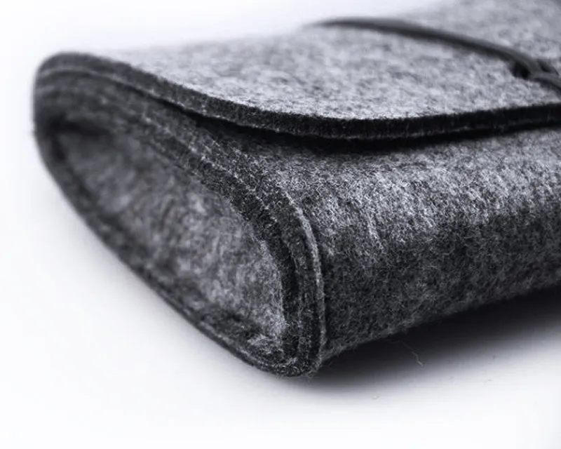 Wool Series MacBook Accessories Hand Pouch - Gray