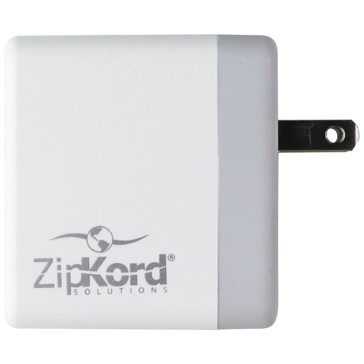 ZipKord 4.8A Wall Charger with Dual USB Ports - White/Gray (Z213N551)