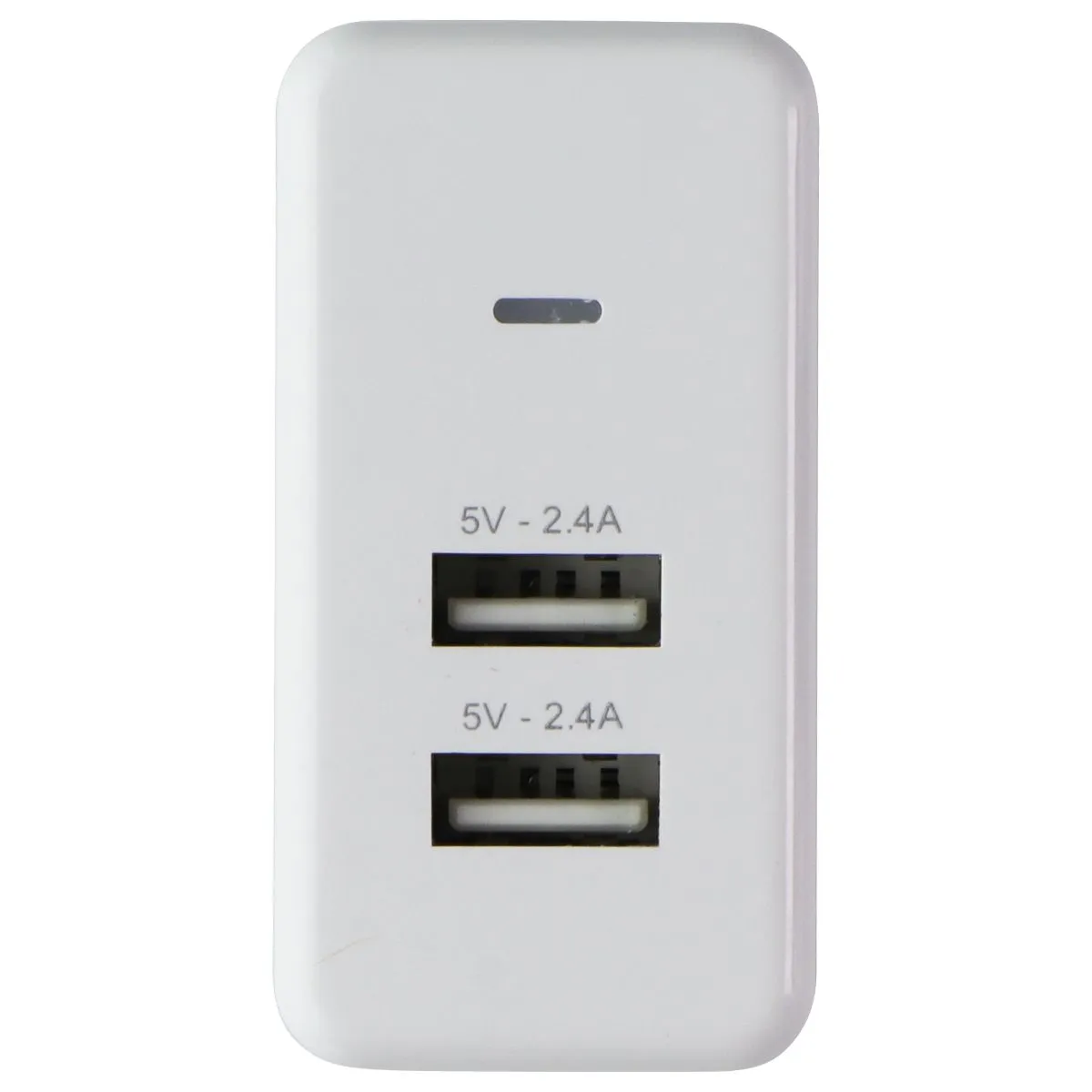 ZipKord 4.8A Wall Charger with Dual USB Ports - White/Gray (Z213N551)