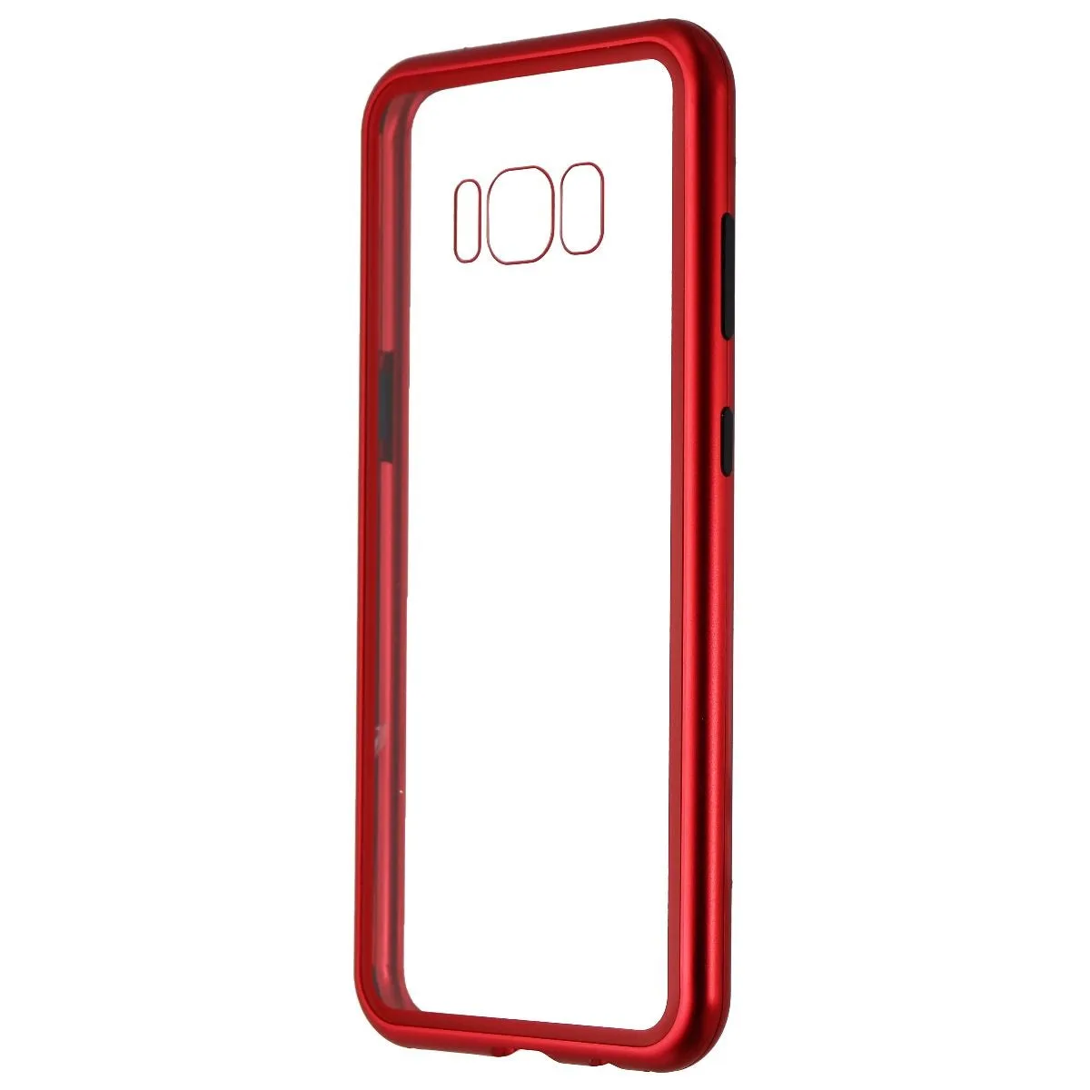 Zore Hybrid Glass Series Case for Samsung Galaxy S8 - Clear/Red